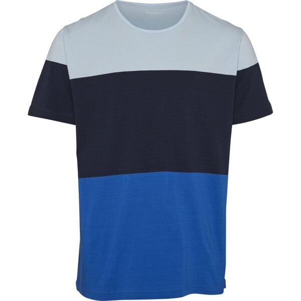 KnowledgeCotton Apparel T-Shirt - Block striped cut and sew - Olympia Blue von KnowledgeCotton Apparel