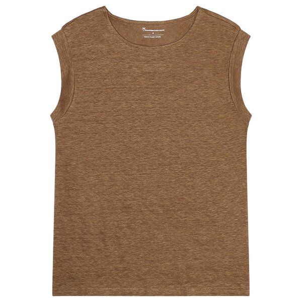 KnowledgeCotton Apparel T-Shirt Loose Fold Up Linen von KnowledgeCotton Apparel