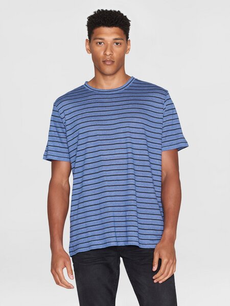 KnowledgeCotton Apparel T-Shirt - Regular Linen Striped - aus 100% biologischen Leinen von KnowledgeCotton Apparel