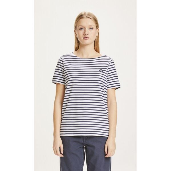 KnowledgeCotton Apparel T-Shirt VIOLET mit Streifen von KnowledgeCotton Apparel