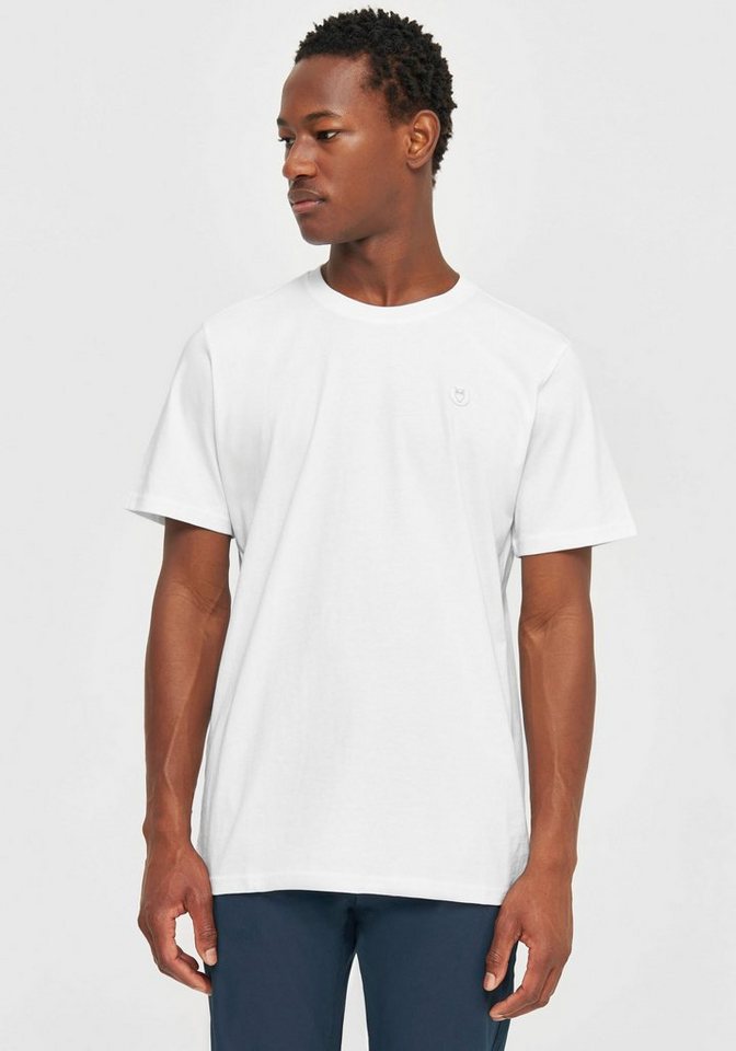 KnowledgeCotton Apparel T-Shirt Basic-Shirt Badge im cleanen Look von KnowledgeCotton Apparel