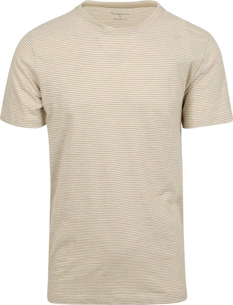 KnowledgeCotton Apparel T-shirt Streifen Beige - Größe M von KnowledgeCotton Apparel