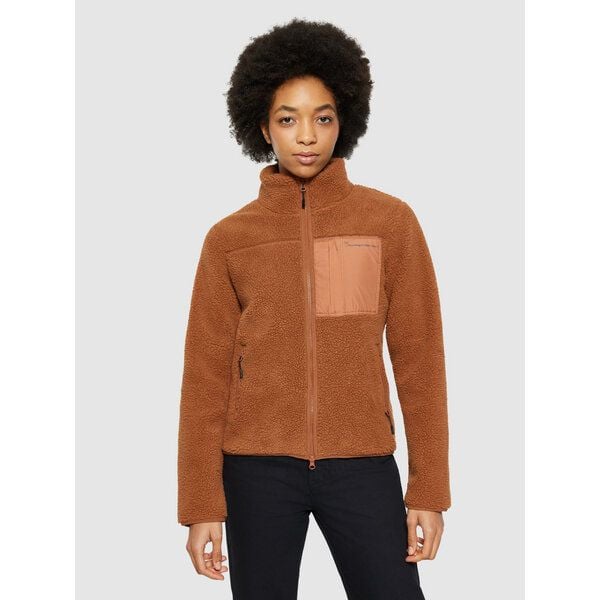 KnowledgeCotton Apparel Teddy Fleecejacke - BETONY - aus recyceltem Polyester von KnowledgeCotton Apparel