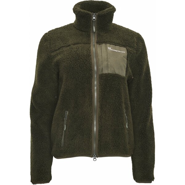 KnowledgeCotton Apparel Teddy Fleecejacke - BETONY - aus recyceltem Polyester von KnowledgeCotton Apparel