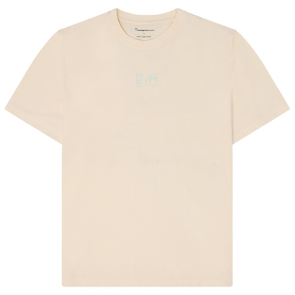 KnowledgeCotton Apparel - Water Is Life Reg. Sing. Jersey - T-Shirt Gr S beige von KnowledgeCotton Apparel