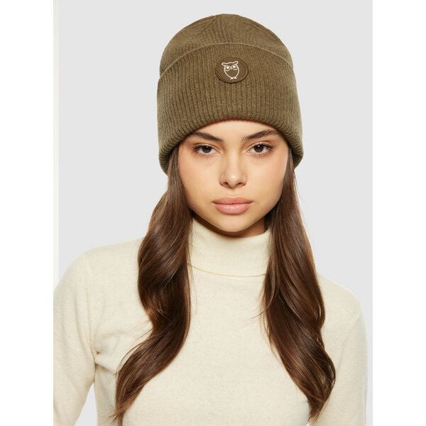 KnowledgeCotton Apparel Woll-Mütze - Rib Beanie - aus 100% Merino Wolle von KnowledgeCotton Apparel