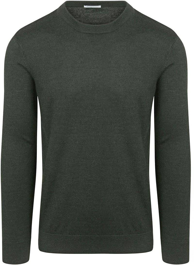 KnowledgeCotton Apparel Wollpullover Dunkelgrün - Größe L von KnowledgeCotton Apparel