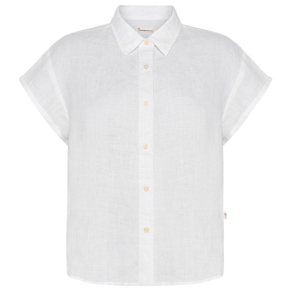 KnowledgeCotton Apparel - Women's Aster Fold Up S/S - Bluse Gr XL weiß von KnowledgeCotton Apparel