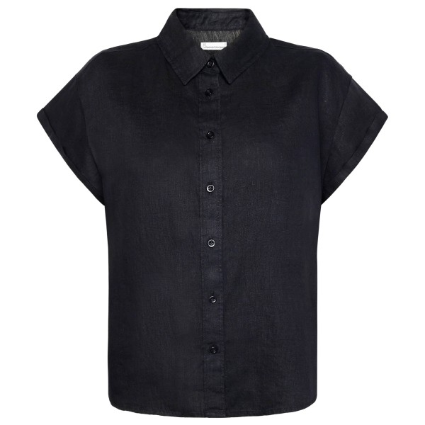 KnowledgeCotton Apparel - Women's Aster Fold Up S/S - Bluse Gr XXL schwarz von KnowledgeCotton Apparel