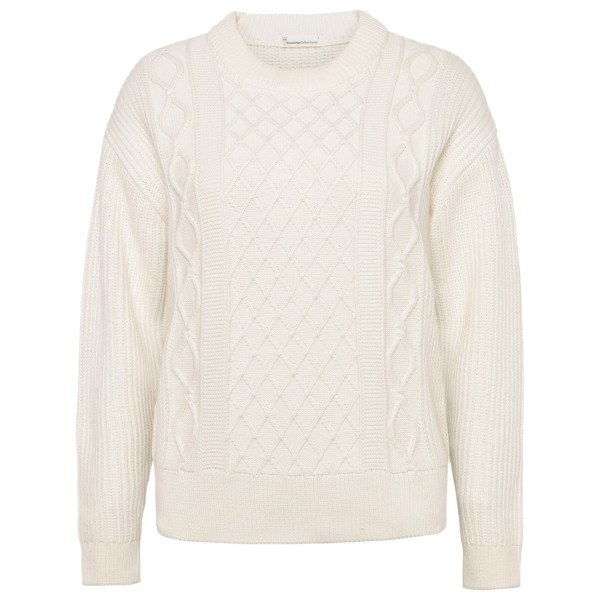 KnowledgeCotton Apparel - Women's Cotton Cable Crew Neck - Wollpullover Gr M weiß von KnowledgeCotton Apparel