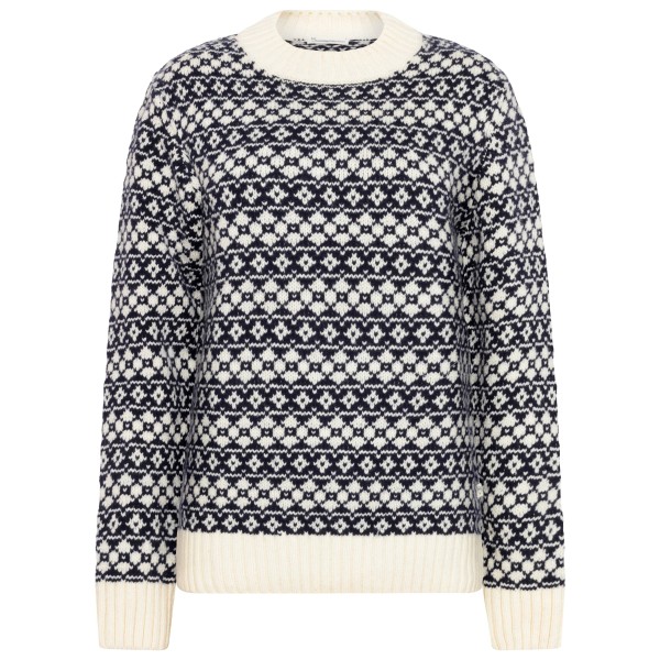 KnowledgeCotton Apparel - Women's Fair Isle Crew Neck - Wollpullover Gr L grau von KnowledgeCotton Apparel