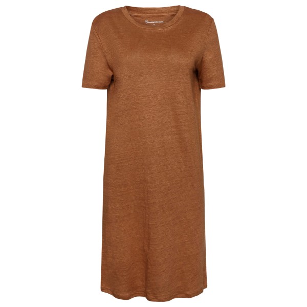 KnowledgeCotton Apparel - Women's Linen S/S T-Shirt Dress - Kleid Gr M braun von KnowledgeCotton Apparel
