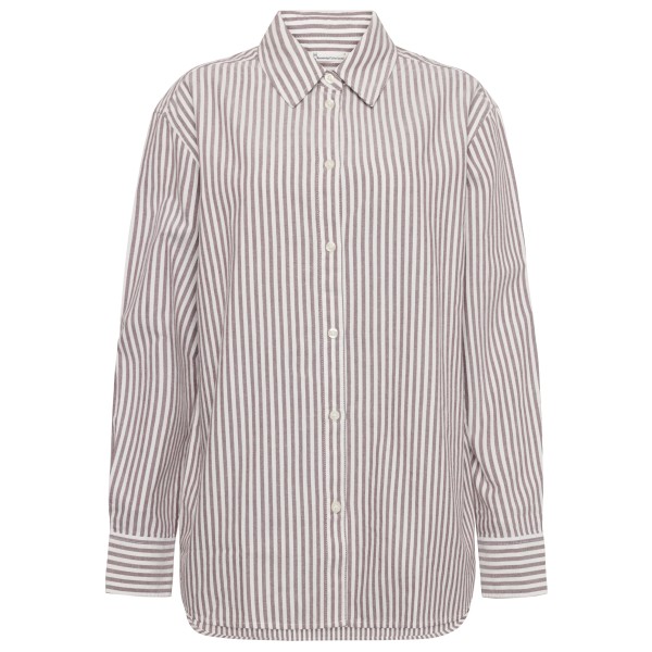 KnowledgeCotton Apparel - Women's Oxford Striped Boyfriend Fit Shirt - Hemd Gr S grau von KnowledgeCotton Apparel