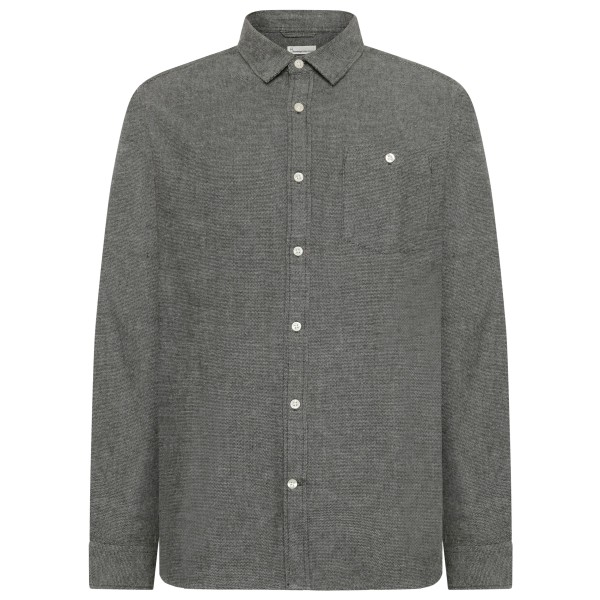 KnowledgeCotton Apparel - Zig-Zag Twill Structure Shirt - Hemd Gr L grau von KnowledgeCotton Apparel