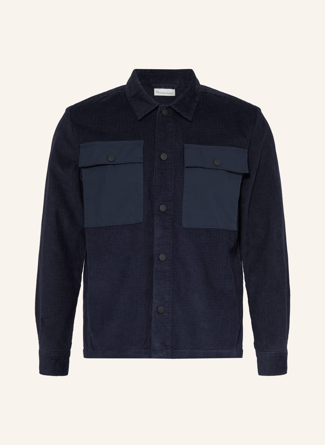 Knowledgecotton Apparel Cord-Overshirt blau von KnowledgeCotton Apparel
