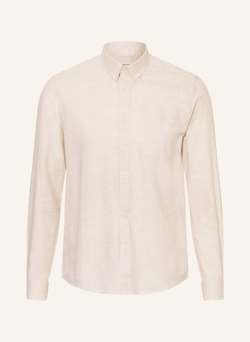 Knowledgecotton Apparel Flanellhemd beige von KnowledgeCotton Apparel