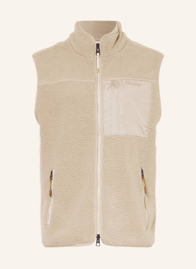 Knowledgecotton Apparel Fleeceweste beige von KnowledgeCotton Apparel