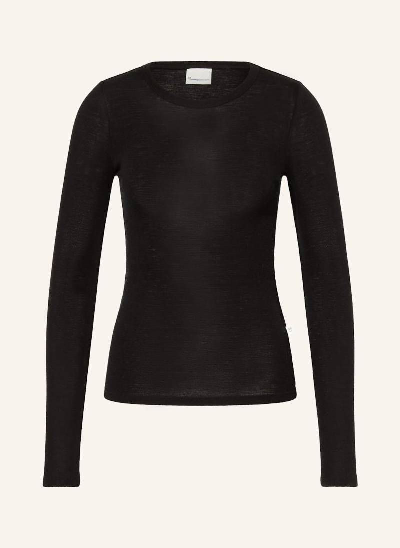 Knowledgecotton Apparel Longsleeve schwarz von KnowledgeCotton Apparel