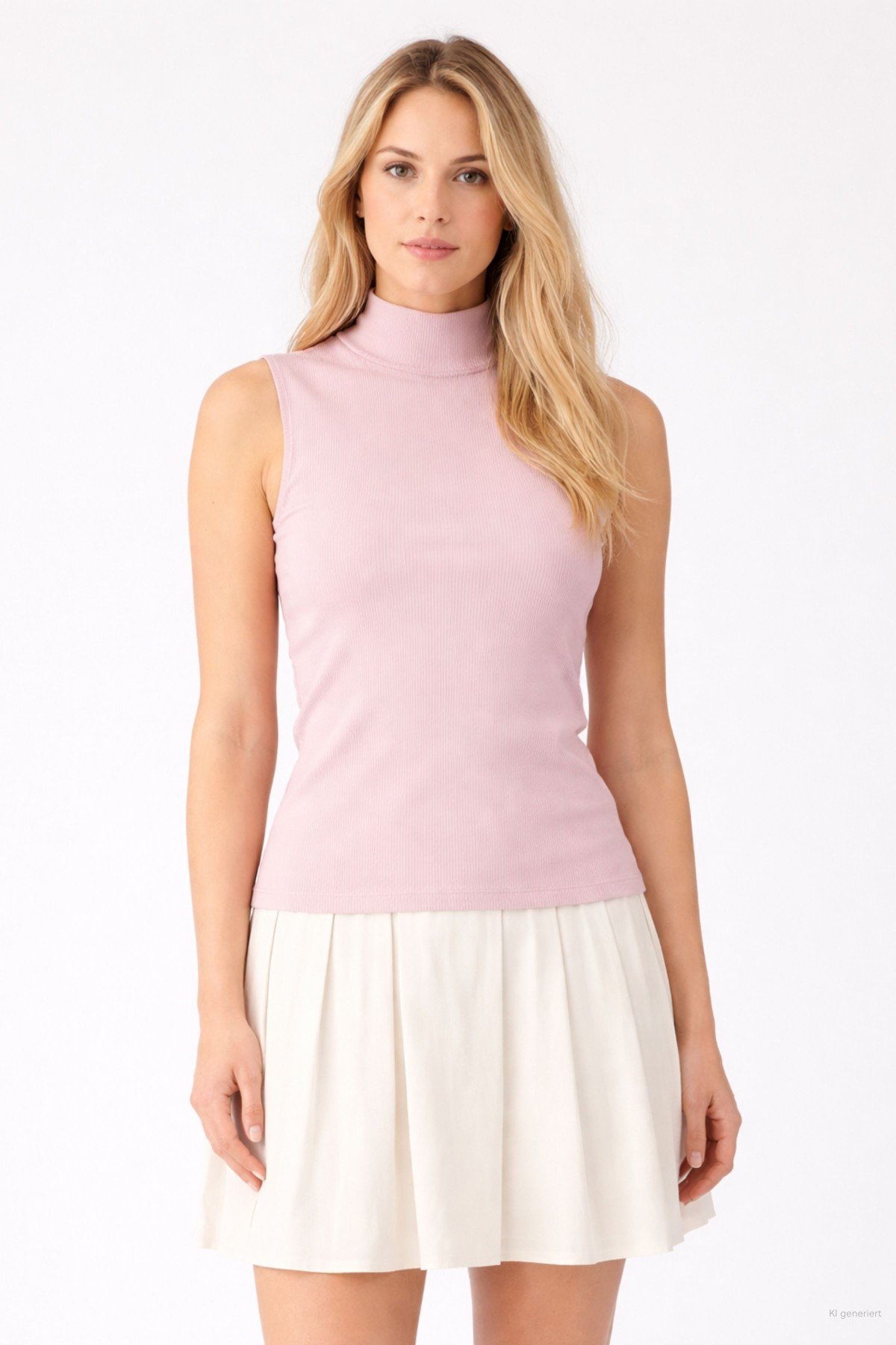 Top Rib High Neck von KnowledgeCotton Apparel