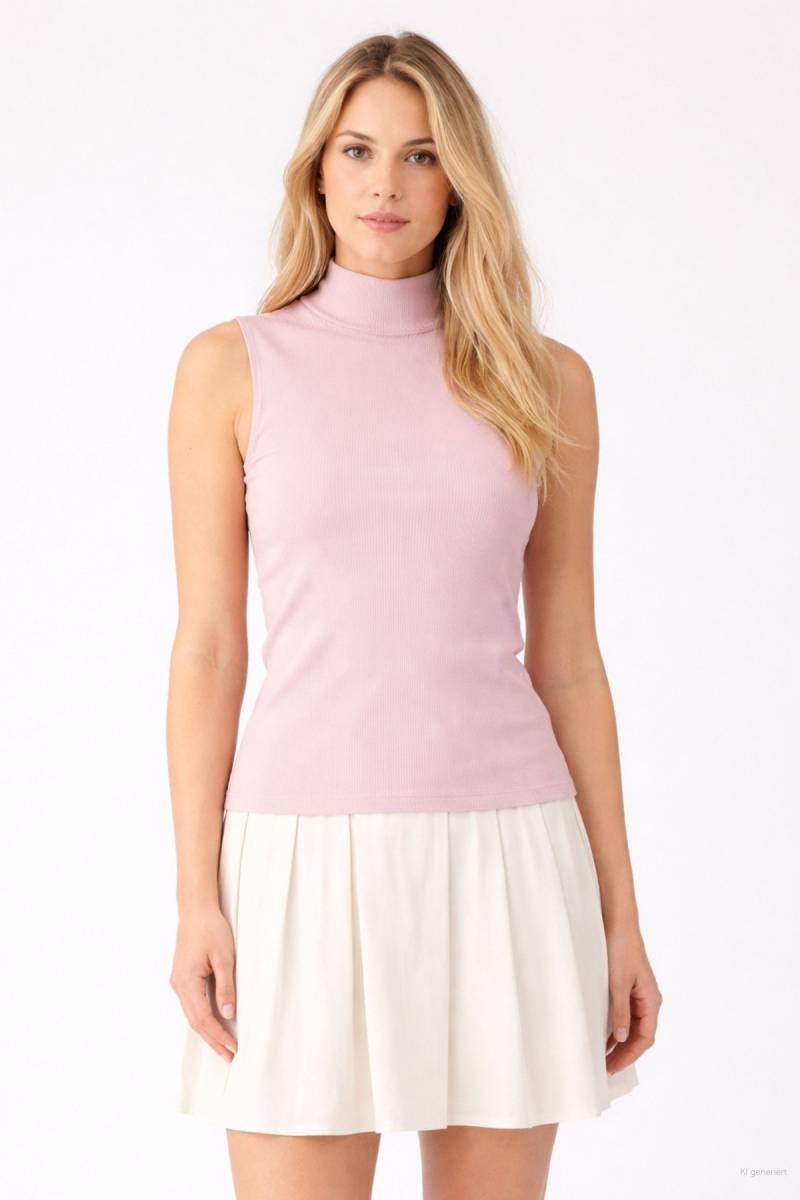 Top Rib High Neck von KnowledgeCotton Apparel