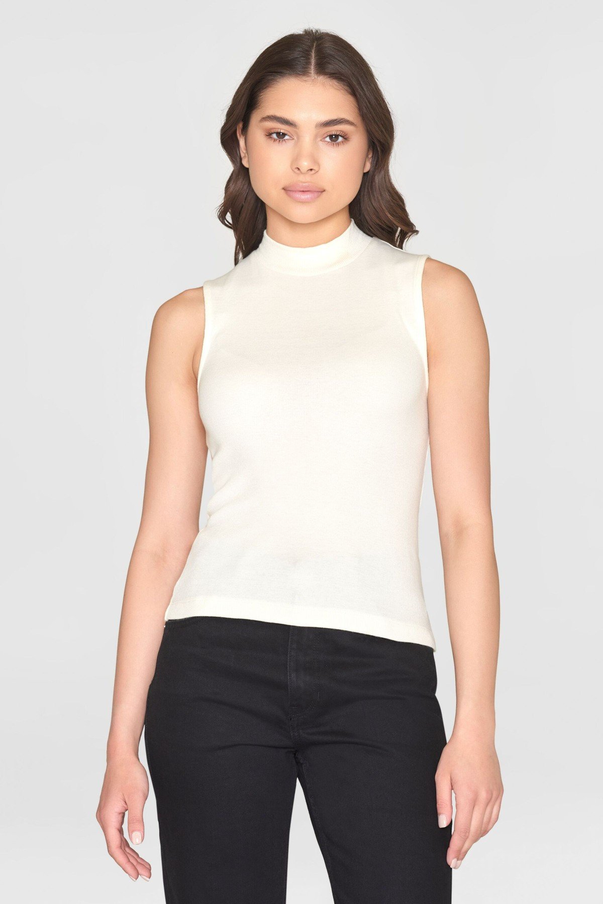 Top Rib High Neck von KnowledgeCotton Apparel