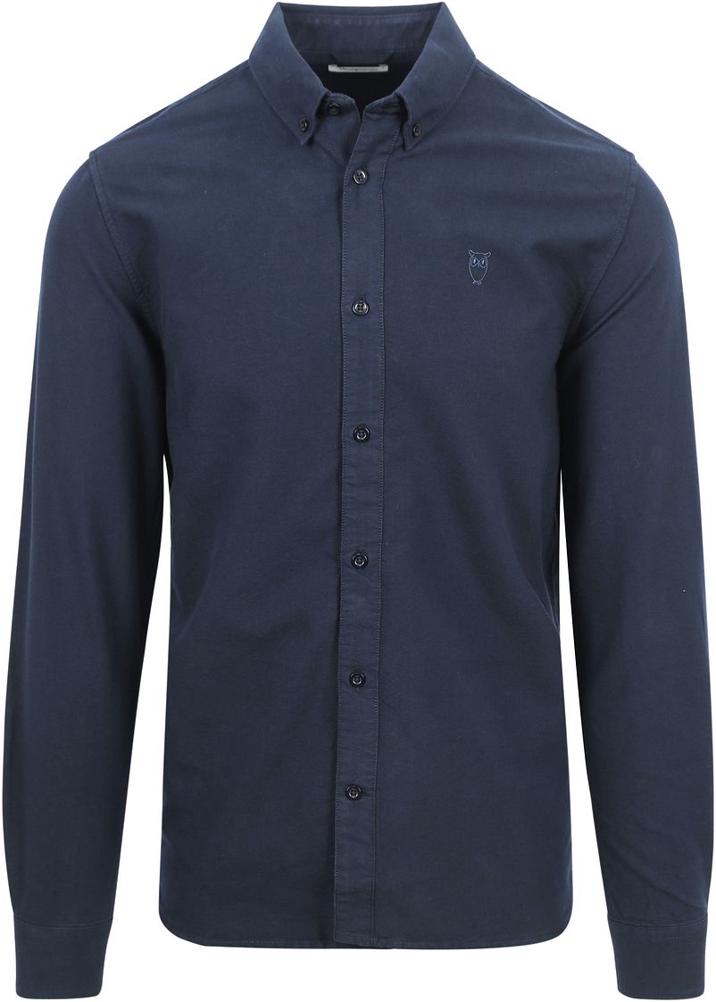 WissenBaumwolle Apparel Hemd Melange Navy - Größe XL von KnowledgeCotton Apparel