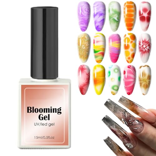 Blüten-Gel Effekt - 15ml Blüten-Nagellack mit Verlaufseffekt - Schnell Trocknend Lang Anhaltend Salon Zubehör für Tochter Mutter Freundin Frauen und Mädchen von Knowlife