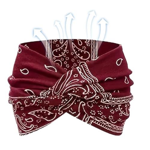 Breite Boho-Kopfbaender Fuer Damen - Atmungsaktives Sport Haarband | Knotendesign Kopfschmuck fuer Casual Wear Fans Hochzeiten Musikfestivals Outdoor-Aktivitaeten Radfahren Breite Boho-Kopfbaender Fuer Damen - Atmungsaktives Sport Haarband | Knotendesign Kopfschmuck fuer Casual Wear Fans Hochzeiten Musikfestivals Outdoor-Aktivitaeten Radfahren von Knowlife