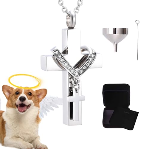 Knowlife Aschenkette Für Urne,Asche Anhänger Schmuck | Kreuz Urne Anhänger Kette für Zuhause, Unterwegs, Andenken Knowlife Aschenkette Für Urne,Asche Anhänger Schmuck | Kreuz Urne Anhänger Kette für Zuhause, Unterwegs, Andenken von Knowlife