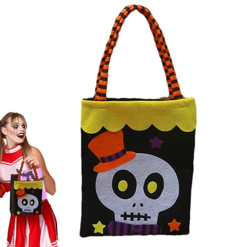 Knowlife Halloween Taschen | Halloween Festtaschen,Wiederverwendbare Vliestasche Für Süßigkeiten Snacks Universalbeutel Einkauf Deko Event von Knowlife
