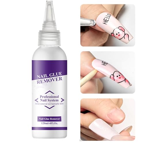 Künstliche Nägel Entferner | 120ml Nagelkleber Lösungsmittel Für Künstliche Fingernägel | Schnelltrocknende Reinigungsflüssigkeit für Maniküre Reise Alltag Büro Salon Pflege Frauen von Knowlife
