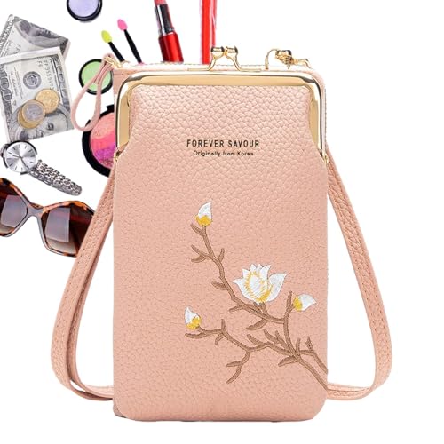 Mini Sling Bag | Damens Umhängetasche Mit Handyhalterung Als Geldbörse - Handyhalter Tasche Für Shopping Freizeit Reise Casual von Knowlife