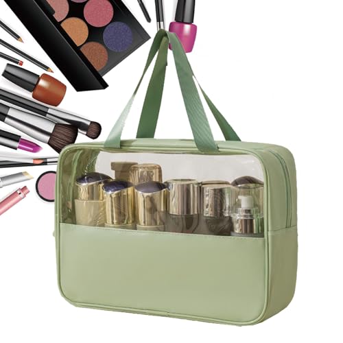 Reise Make-up Tasche,Reise Kosmetik Tasche - Organizerbeutel wasserdichte Toilettentasche Mit Transparentem Fenster Für Mädchen Schmuck Badezimmer Dusche von Knowlife
