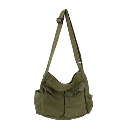 Knowoo Canvas Messenger Bag Große Kapazität Hobo Crossbody Bag mit mehreren Taschen Casual Bags Shoulder Tote Bag Damen und Herren Shopping-Work Traveling von ifoofi