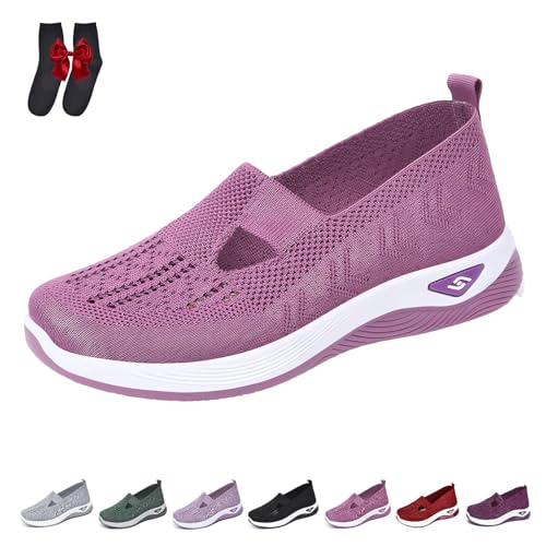 Knubbuf Annelie Schuhe Damen, Annelie Sommerschuhe, der Leichtigkeit Spürbar Macht, Orthopädische Damenschuhe mit Fußgewölbeunterstützung (Lila, Erwachsene, 41, Numerisch, EU Schuhgrößensystem, M) von Knubbuf