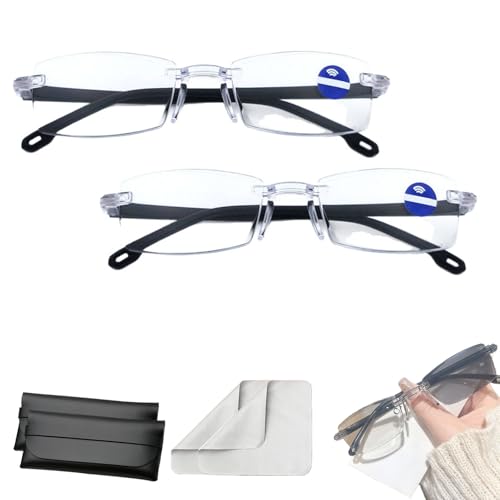 Knubbuf Intelligente Zoom Brille Automatische Fokuseinstellung, Intelligente Brille, Intelligente Zoom-Brille, Autozoom Brille füR Nah und Fern, füR MäNner, Frauen Und Senioren (2Pcs) von Knubbuf