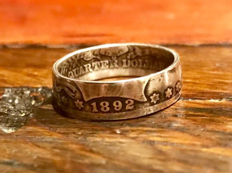1892 Erster Jahr Barbier Viertel Münzring 1892 Erster Jahr Barbier Viertel Münzring von KnuckleheadChains