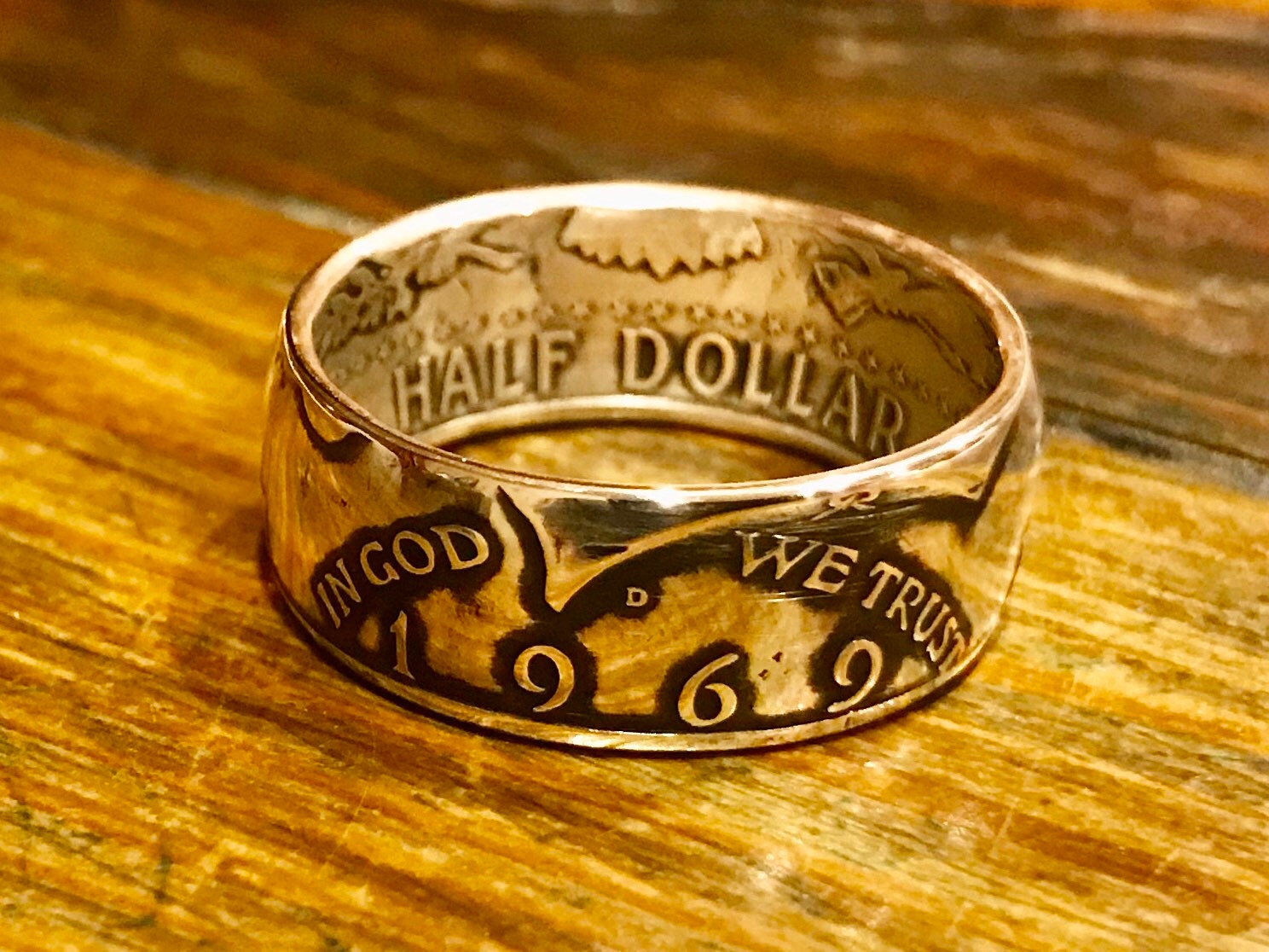 1965-'69 Silberring Mit Halber Dollar-Münze von KnuckleheadChains