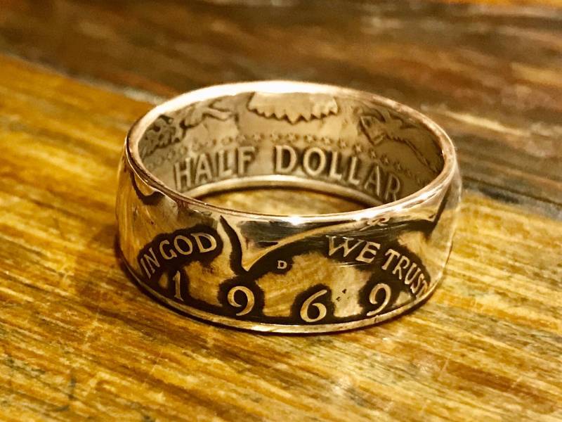 1965-'69 Silberring Mit Halber Dollar-Münze von KnuckleheadChains