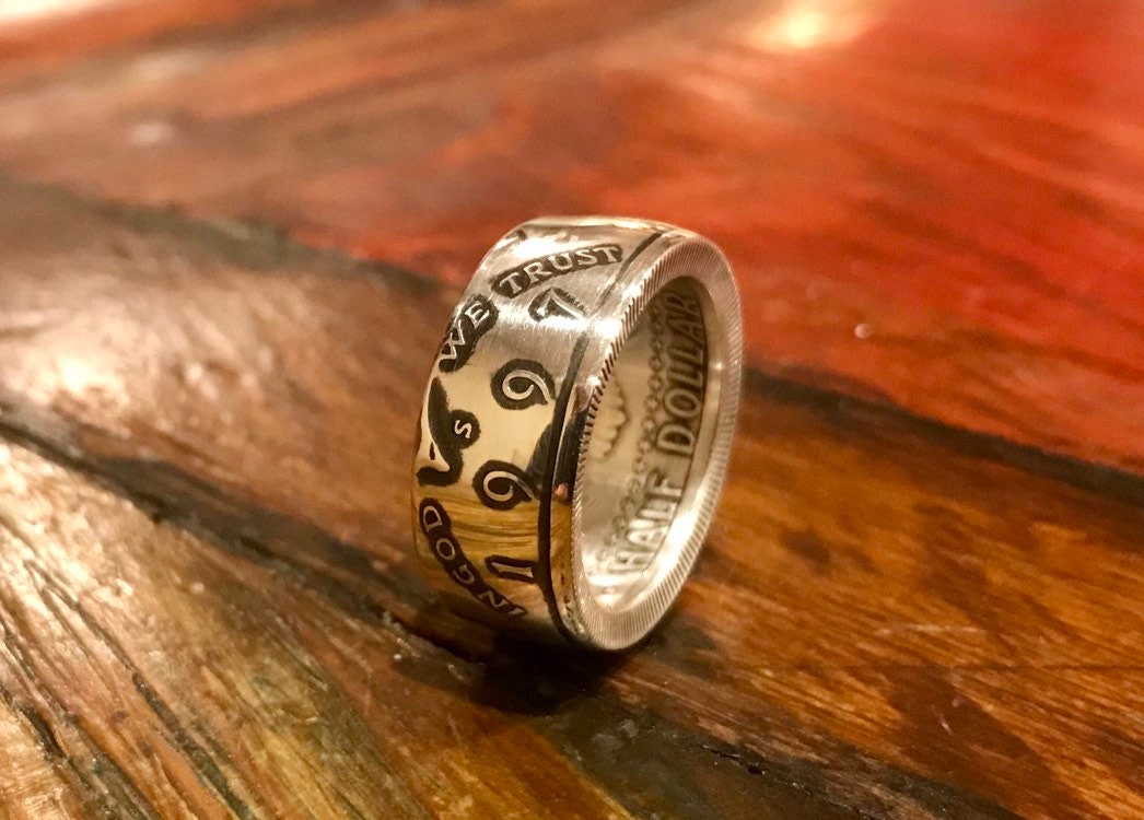 1992-Heute Silber Proof Jfk Half Dollar Coin Ring von KnuckleheadChains