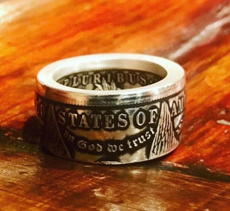 Morgan Silber Dollar Münze Ring von KnuckleheadChains