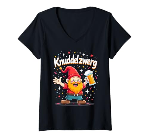 Damen Knuddelzwerg T-Shirt mit V-Ausschnitt Damen Knuddelzwerg T-Shirt mit V-Ausschnitt von Knuddelzwerg Kostüm