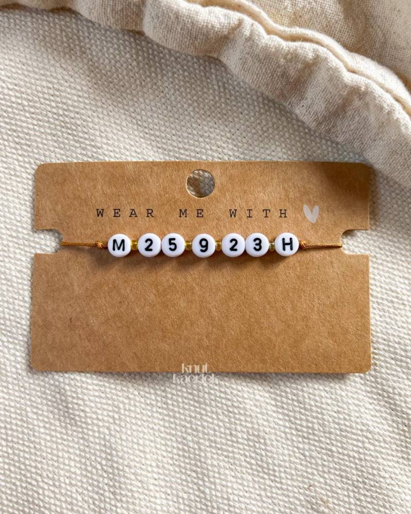 Personalisiertes Armband ・initialen Armband・datum Personalisiertes Armband ・initialen Armband・datum von Knutkaerlek