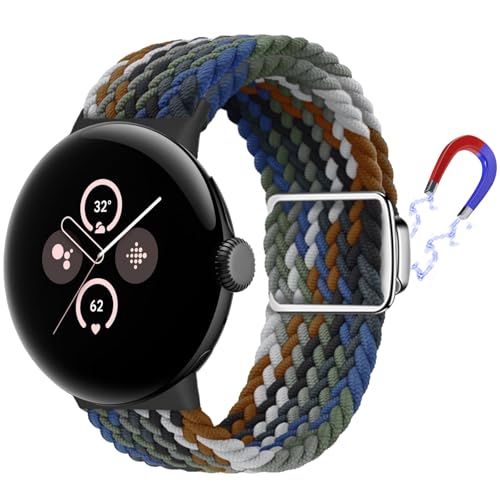 KoGiio Geflochtenes Armband für Google Pixel Watch 2 / Google Pixel Watch, Herren Damen Ersatzband Uhrenarmband,Magnetisches Ersatzbänder für Google Pixel Watch 2 / - Sonnenuntergangsfarbe von KoGiio