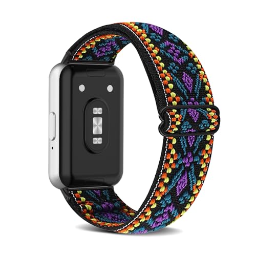 KoGiio Nylon Armband Kompatibel mit Samsung Galaxy Fit 3, Männer und Frauen Solo Loop Einstellbare Elastizität Ersatzband Armbänder Kompatibel mit Samsung Galaxy Fit 3 - Lila von KoGiio