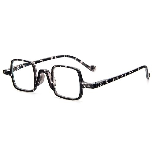 KoKoBin Mini Lesebrille Quadratische Anti-Blaulicht Computer-Lesebrillen Ultraleichte und bequeme Federscharnierbrille für Männer und Frauen (Schwarz, 1.5, Dioptrien) von KoKoBin