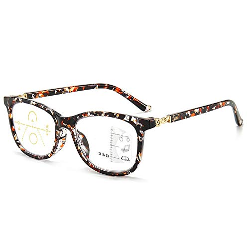 KoKoBin Progressives Multifokal Lesebrille für Frauen Männer Anti Blaulichtfilter Computer Brille Drahtlose Multifokale Lesebrillen(Orange,+1.5) von KoKoBin