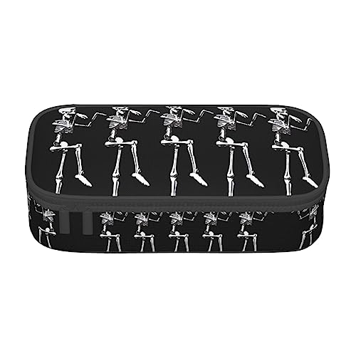 Federmäppchen, Halloween bewegliches Skelett Schädel Tasche Halter Box Organizer, große Kapazität für Büro College, große Aufbewahrung von KoNsev