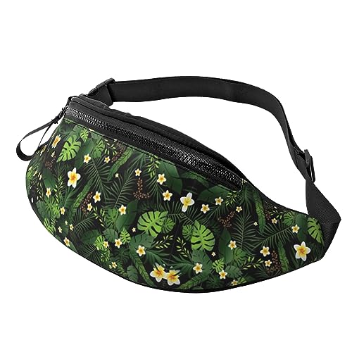 Hawaiian Fashion Sling Purse Shoulder Bag Fanny Pack Causal Chest Bum Bag Backpack for Workout Traveling Running, Schwarz , Einheitsgröße von KoNsev