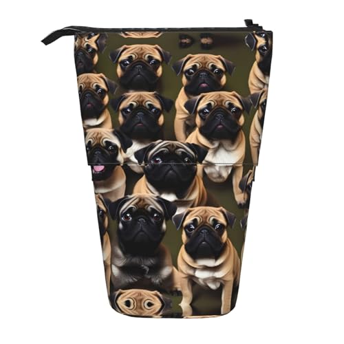 Imagen De Pug Teleskop-Federmäppchen, Stand-up-Tasche, ausziehbare Transformator-Tasche von KoNsev